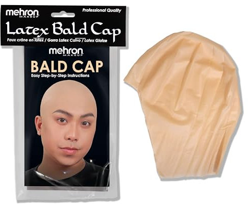 Mehron Make-up Professionelle Bald Cap für Erwachsene, Männer & Frauen | Latex-Glatze für Halloween, Cosplay & Theater (Latex)