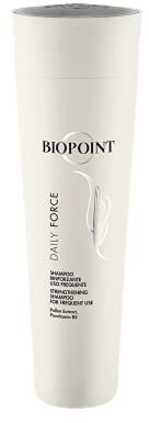 Biopoint Daily Force - Shampoo Delicato Lavaggi Frequenti, Azione Rinforzante e Detergente sui Capelli, Dona Lucentezza, Forza e Morbidezza, 200 ml