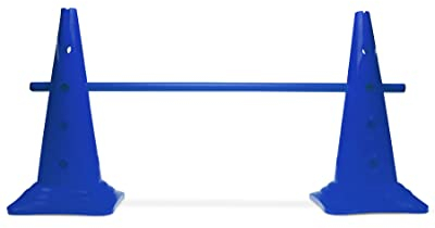 SPORTIKEL24 Kegelhürde 50 mit Stange 100 cm Farbe Blau