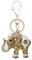 Elefanten-Schlüsselanhänger, kreativer Tier-Schlüsselanhänger, Glücks-Opal, Strass, für Damen und Mädchen, Auto-Anhänger, Schlüsselanhänger, Geldbörsen-Charm - Grau - Einheitsgröße
