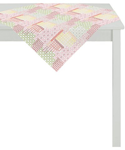 Apelt Mitteldecke, 50% Baumwolle/35% Polyester/15% Polyacryl, Gelb/Bunt, 85x85