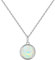 KristLand Moonlight Kette Damen Erstellt Weißer Opal Anhänger aus Sterlingsilber mit Anhänger kreisförmig Kreis Form Geschenk für Frauen/Mädchen/Hochzeiten/Party 16MM Weiß Opal
