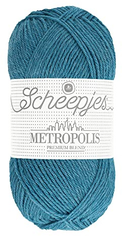 Scheepjes Metropolis 50g - 014 Lahore, Blue Knitting and Crochet Yarn