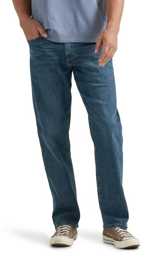 Wrangler Authentics Men's Comfort Flex Waist Relaxed Fit Jean, Smoke, 36W X 32L