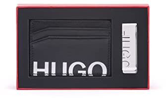 HUGO Gbhm_s Card M, Set Regalo (Porta Carte/Clip Money) Uomo, Nero1, Taglia Unica