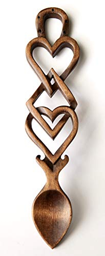 Diamonds are Forever Welsh Love Spoons - Handcarved in Wales