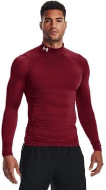 Under Armour Herren ColdGear Armour Compression Mock Trendige T-Shirts, Cardinal (625)/Weiß, S