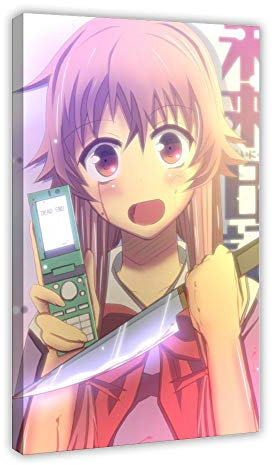 Anime Gasai Yuno The Future Diary 5 Leinwand-Poster, Wandkunst, Dekor, Bild, Gemälde für Wohnzimmer, Schlafzimmer, Dekoration, 30 x 45 cm, Rahmen