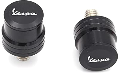 FSZB Für Piaggio Vespa GTS300 GTS 300 Roller Aluminium-Spiegel-Loch-Blinker-Platten-Abdeckung Links & Rechtscorative Cover Zubehör 2 Stücke (Farbe : Schwarz)