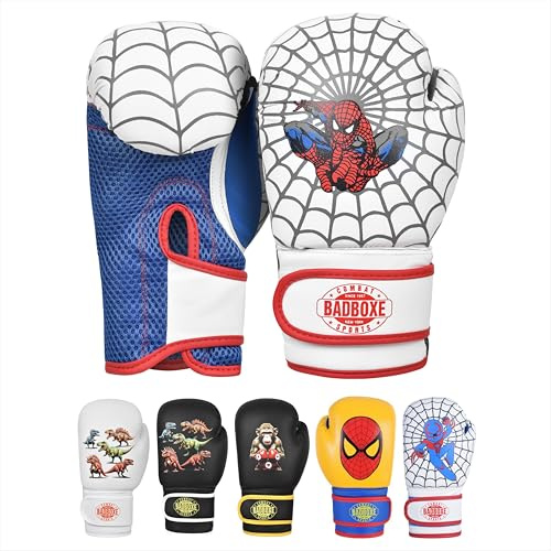 Boxing Gloves 6oz | Boxing Gloves for Kickboxing Muay Thai MMA | Bag Gloves for Punching Bag (White - Blue, 6oz)