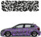 1A Style Sticker Auto Aufkleber Set 109 Teilig Rally Design Autodekor KFZ Seitenaufkleber Tuningset Camper Wohnwagen Premiumfolie (Matt Lavendel)
