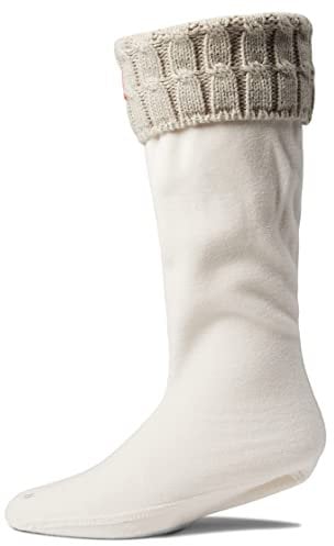 Hunter 6 Stitch Cable Cuff Beige Tall Boot Socks UAS3415RPY GRG