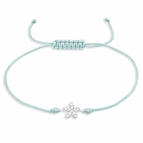 Armband mit Blumen Anhänger aus 925 Silber