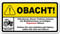 Finest Folia Fun Sticker Achtung Vibration 10x5,5cm Aufkleber für Fahrzeuge Kfz Zubehör lustiger Bike Trekker Spruch Warnung waschstraßenfest selbstklebend R193 (04 Traktor)