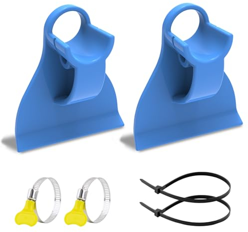 2 piezas de soporte para mangueras de piscina, soporte para tuberías de piscina, para tuberías de 26 mm a 38 mm, compatible con piscinas Intex y Bestway.