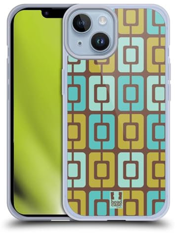 Head Case Designs Azul Verde Modelos de Mod Caso de Gel Suave Compatible con Apple iPhone 14
