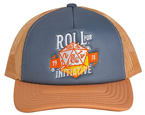 Concept One Unisex-Erwachsene Dungeons and Dragons Truck Hat, Mesh Adjustable Snapback Baseball Cap with Curved Brim Baseballkappe, Braun, Einheitsgröße