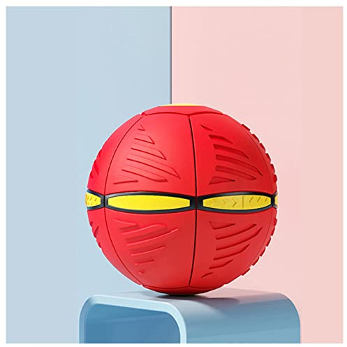 Pet Toy Flying Saucer Ball, Hunde Frisbee Magisch Verformbar Frisbee Hund, Interaktives Hundespielzeug,Red-1PC