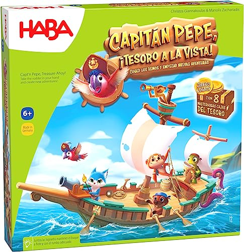 HABA 1307037005 – Captain Pepe, Schatz a la Vista!, kooperatives Legacy-Brettspiel für Kinder, ab 6 Jahren