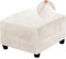 CAKERS Ottomane Schonbezug Stretch Hocker Bezug Rechteck Samt hocker Bezug für Ottomane quadratisch Überzug Hockerbezug Waschbar Ottomane Protector (Beige,XXL)