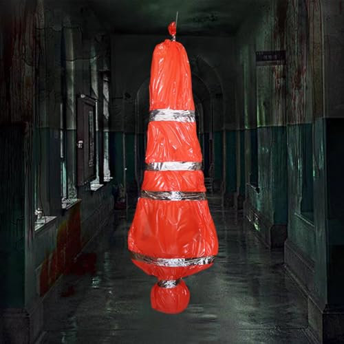 Feliciay Halloween Dekorationen Requisiten FüR Tote Opfer,Halloween Deko Outdoor Gruselige Gefälschte Leiche in der Tasche Requisiten Außenbereich,Geeignet FüR Hof,Garten,Badewanne,Rot