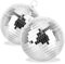 com-four® 2X Discokugel - Spiegelkugel zum Aufhängen - Disco Ball für Party - Partykugel für Silvester, Geburtstag, Mottoparty (Ø 18cm / 2X)