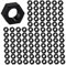 Lot de 100 écrous hexagonaux M8 en nylon pour vis hexagonales en plastique, écrous de verrouillage filetés pour vis, boulons, noir