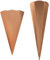 Metallic-Schultütenrohling mit Steckverschluss, stabiler Karton 400g/qm, 6-eckig, 65 cm, 1 Stück, Rosé