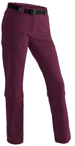 Maier Sports Damen Arolla Zip Hose, cherry wine, XS