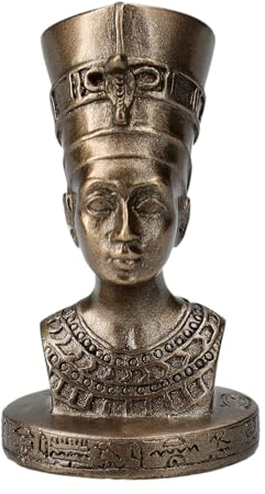 Kleine Nofretete Büste - Polyresin in Bronzeoptik, Figur 5,5 cm Höhe - Perfekt für Sammler und Dekoration