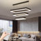 Mikeru LED Pendellampe, Schwarz 3 Ring 40+60+80CM Wohnzimmerlampe Kronleuchter, Unten Beleuchtet Moderner Kreativer 10%-100% Dimmbar Wohnzimmer Pendelleuchten mit Fernbedienung 150CM Höhenverstellbar