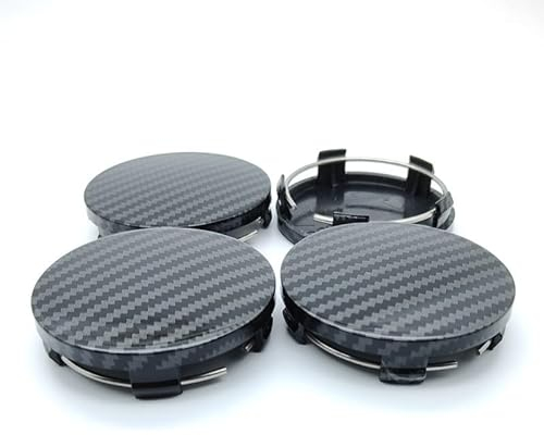 4Pcs Cache Moyeu pour Audi A3 A6 Q7 RS TTS 2009-2023,Cache-Moyeu 60mm Accessoires de Jante de Pneu de Voiture Accessoires de Protection Capuchons de Jante Décoratifs,Black