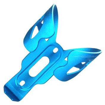 Soporte para botella de bicicleta de montaña, de aleación de aluminio, soporte ligero para hervidor de agua, accesorios de ciclismo, color azul