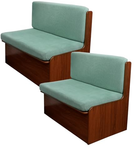 KRFOONN Stretch-Kissenbezüge für Wohnmobile, Ersatz-Couchkissen-Schonbezüge, waschbar, Zweisitzer-Schonbezüge für Reiseanhänger, Couch (2 Rückenlehnenbezüge und 2 Bänke, grün)