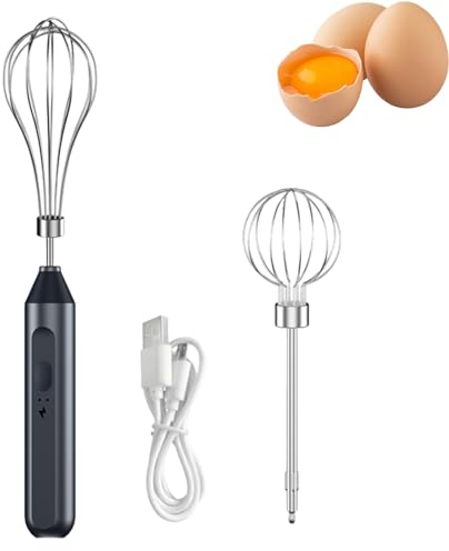Sbattitore elettrico - Montauovo portatile - Montalatte batteria - montalatte regolabile | Sbattitore manuale Frusta Frullatore ad immersione per frappè Crema Cucina Salse e zuppe