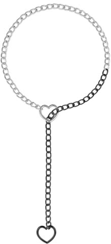 Eigso Womens Black Chain Link Necklace for Women Men Unisex Y Lariat Necklace Chain for Woman Man