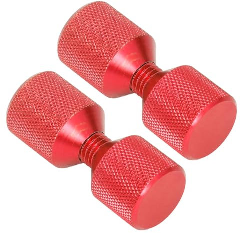 2 Hole Flange Pins, 2pcs Flange Alignment Pin Anodize Aluminium 1‑1/8in Flange Double Hole Pins Set for 0.5 to 14in 150LB Flanges (Red)
