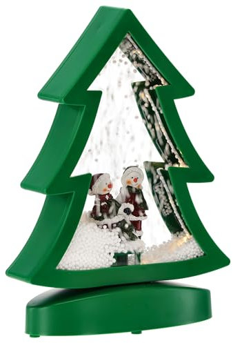 Weihnachtsschmuck mit LED-Einsatz, Spieluhr, musikalischer Weihnachtsbaum 19x7,5x26,8 cm