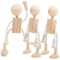 HEMOTON 3St kreatives Holzspielzeug leere Stiftpuppe Spielzeug für Kleinkinder spielzeug für kinder kinderspielzeug fun toy handwerk in tierform aus holz Tischdekoration aus Holz Bambus