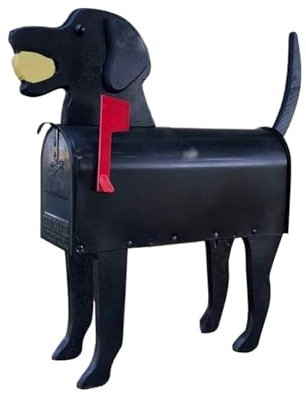 Postkasten für Wandmontage Garten-Briefkasten in Tierform, wetterfest, mit Hund und Schwein, for Bauernhof, Hof, Terrasse, kreativer Briefkasten, Dekoration for den Außenbereich, Garten(Labrador mailb