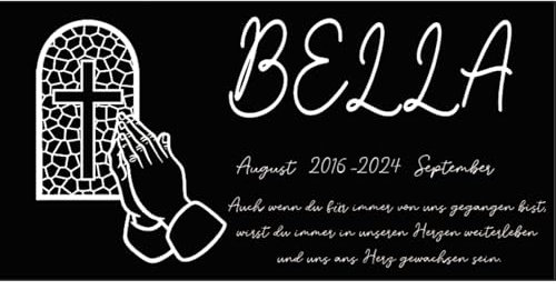 BESRFIT Emotionale Grabsteine für Haustiere - Schwarzer Granit, gedenkstätten & bestattungen für Hunde, grabplatte mit Gravur, wetterfeste Grabschmuck, schiefertafel zum Beschriften