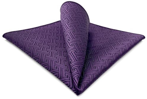 S&W SHLAX&WING Dunkelviolett Geometrisches Herren Einstecktuch Hochzeitsgeschenk