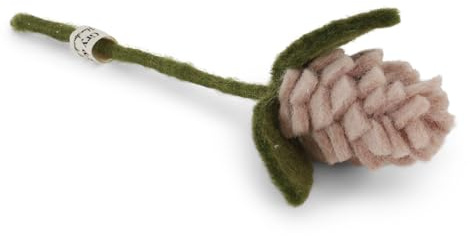Gry & SIF Blumen, Dekozweig, Blumenstrauß, Handmade, Fairtrade, Geschenkidee, Mitbringsel, Gastgeschenk, Wohndekoration, Geburtstag, Muttertag (Artischoke Blume- Dusty Rose 17cm)