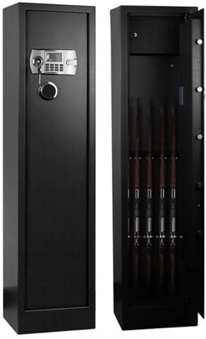 ENWYTE Coffre-Fort 145 x 30 x 35 cm, Armoire de Rangement avec Clavier numérique, clés d'urgence, boîte à munitions, Coffre-Fort antivol Maison, Bureau, buanderie