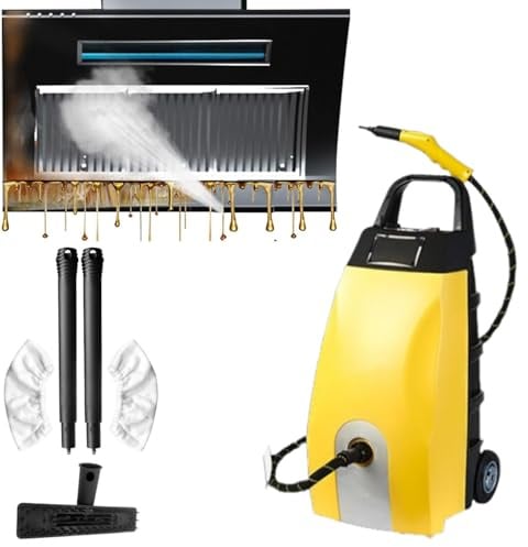 DHMYDPDZ Pulitore a Vapore,Pulitore a Vapore per Divani,6 Accessori e Riscaldamento rapido in 40 Secondi,Pulitore Vapore Professionale per Pulito,Mobili Imbottiti, Divani, Piastrelle,Auto Yellow+mop