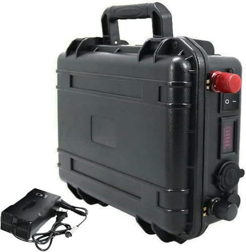 Batterie Au Lithium 12v 80ah 60ah Batterie De Propulseur Marin Batterie Rechargeable pour Moteur De Pêche à La Traîne Marin De Voiturette De Golf avec Chargeur 5a Et USB, 12V80Ah