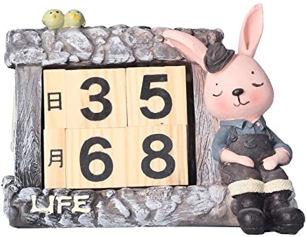 Innovative Rabbits Cabin Calendar Decorative TV Cabinet Decoration Home Desktop for Living Room Office