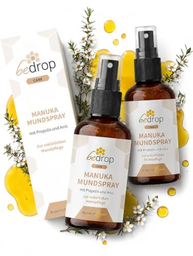 bedrop Manuka Propolis Halsspray/Mundspray I Propolis, Anis und echter Manuka-Honig MGO 500+ I Deutsche Herstellung I 30ml (Packung mit 2)