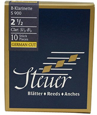 Steuer reed BB clarinet Blue Line S900 German cut pack of 10 size. 2 1/2