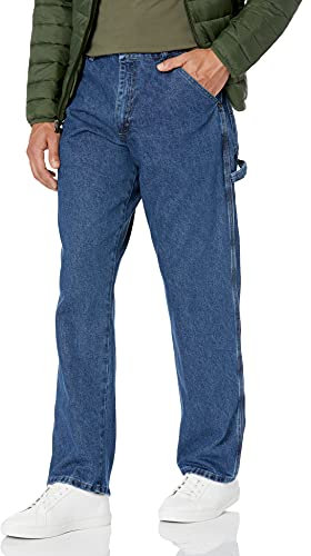 Wrangler Jeans Uomo Carpenter, Relaxed Fit, Straight Leg, Blu (Retro Stone), 34W / 34L